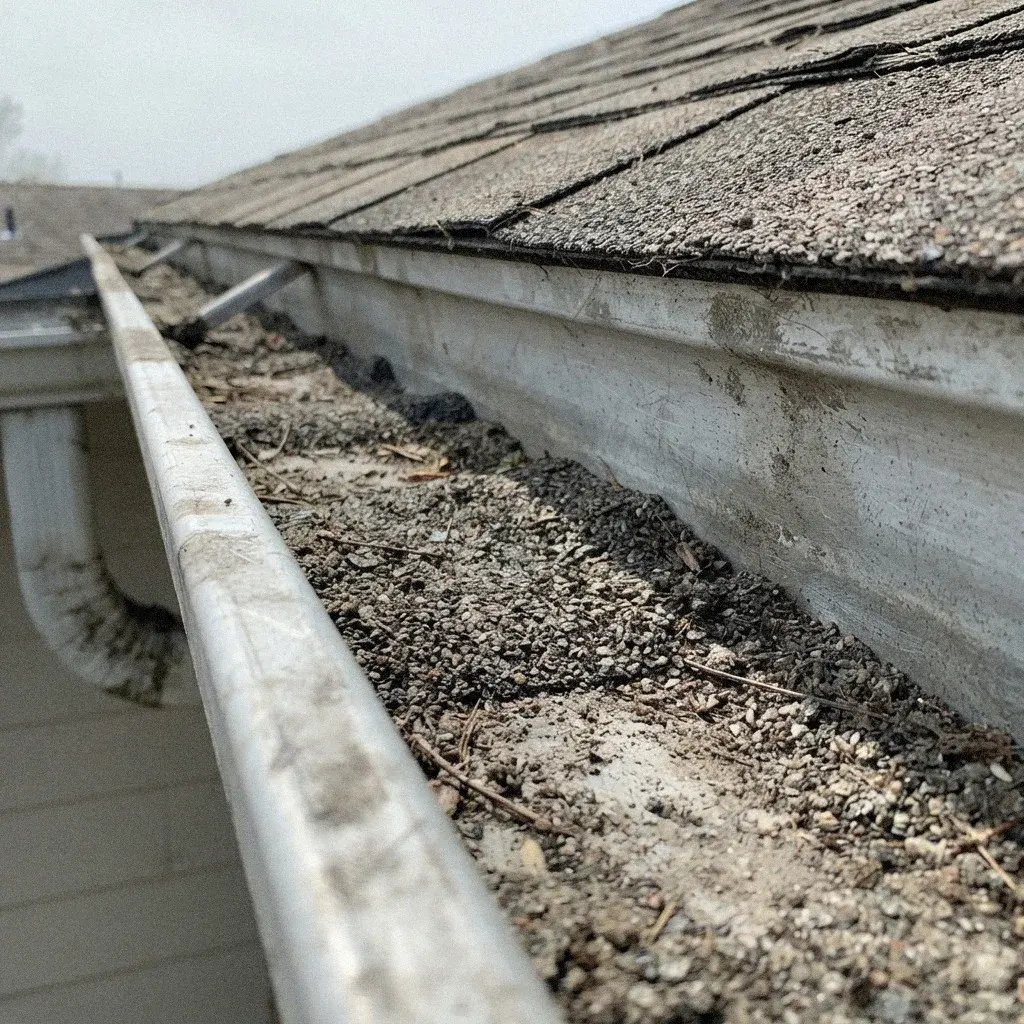 Granule Loss in Gutters | Minneapolis